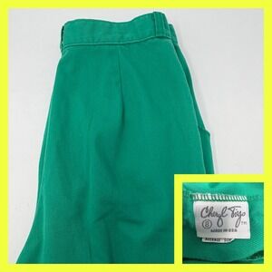 VTG 80s Cheryl Tiegs High Waisted Pleated Pants Green Size 8 Made in USA Retro